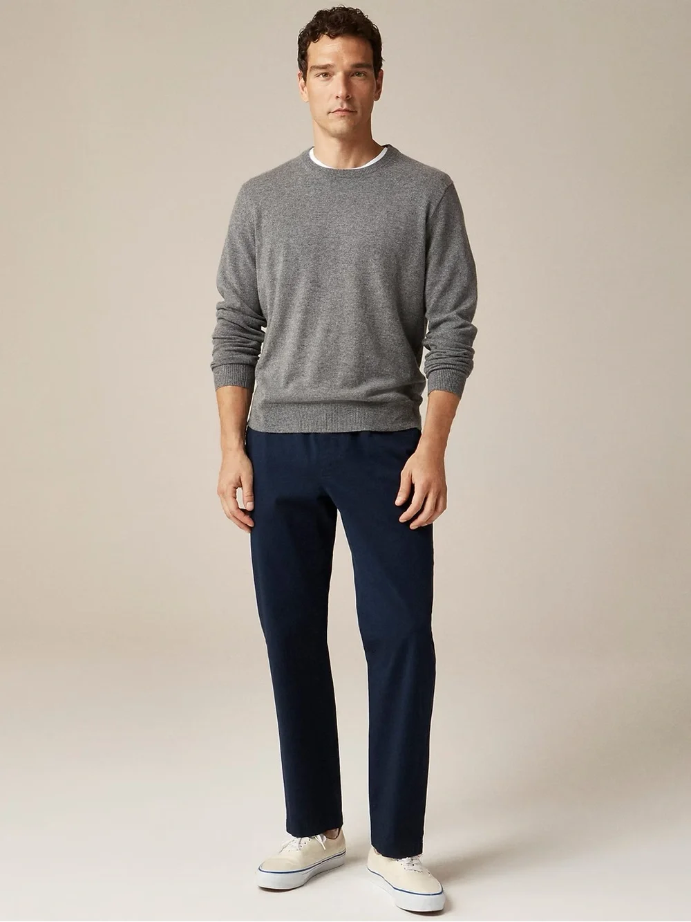 J. CREW Cashmere crewneck sweater in Heather Pyrite Size M $158 BE895